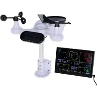 Kerbl Digitale Wetterstation 7 in 1 Wifi, App, misst Wind, Regen, UV, Luftdruck