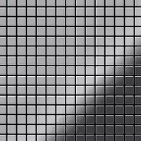 ALLOY Mosaik Fliese Massiv Metall Edelstahl Marine Hochglanz Grau 1,6mm Mosaic-s-s-mm 1 Paket mit 10 Matten 1,04 m2 Grau