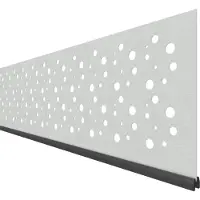 Traumgarten Sichtschutzzaun SYSTEM Dekorprofil-Set BUBBLE, SYSTEM WPC/ALU, 30 cm,Adapterleiste Weiss