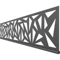 Traumgarten Sichtschutzzaun SYSTEM Dekorprofil TRIGON Anthrazit, SYSTEM Rhombus, 30 cm,Adapterleiste Silber