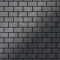 ALLOY Mosaik Fliese Massiv Metall Rohstahl Gewalzt Grau 1,6mm Stark House-rs 1 Paket mit 10 Matten 0,98 m2 Grau
