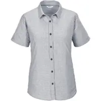 Killtec Funktionshemd "KOS 368 WMN WVN SHRT", Damen, Gr. 34, Normalgrößen, nachtblau, Obermaterial: 100% Polyester, Hemden Funktionshemd, Karierte, wasserabweisende, atmungsaktive Bluse