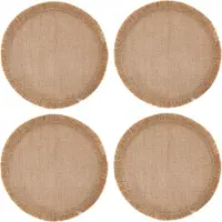 MIKASA Tischsets, 4er-Set, rund, Jute, gewebt, 38 CM, natur -