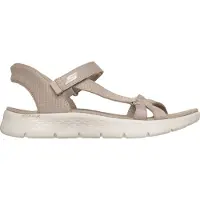 SKECHERS für Damen. 141481 Sandalias Slip-ins: GO WALK Flex - Illuminate taupe (39), Wohnung, Klettverschluss, Lässig, Sportlich, Strandbekl