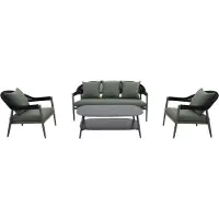 Mwh Camarillo Loungeset Aluminium/Rope matt grau