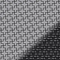 ALLOY Mosaik Fliese Massiv Metall Edelstahl Hochglanz Grau 1,6mm Swiss Cross-s-s-m 1 Paket mit 10 Matten 0,88 m2 Grau