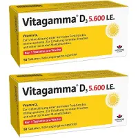 Vitagamma D3 5.600 I.e. Vitamin NEM Tabletten 2x 2x50 St