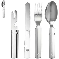 Travelhawk Reisbestek Set – Campingbestek To-Go Zilver