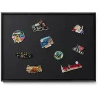 Tulup Magnettafel Magnetboard Gerahmt für Urlaubsmagnete Farbe Schwarz 70x50 cm Bedruckte Magnettafel für die Wand Schwarzer Rahmen