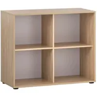 Proregal Aktenregal Swan Large HxBxT 84 x 100 x 41 cm 4 Fächern Eiche & Weiß