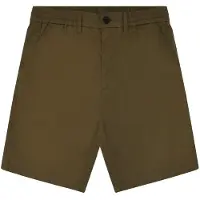 KnowledgeCotton Apparel Kurze Hose Fig Loose Poplin Elastic Waist String Herren Burned Olive-XL
