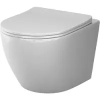 Am.pm Spülrandloses WC Toilette für Gäste-WC Hänge-WC AquaSpin aus Keramik Wand-WC Spülrandloses Wand-WC mit Softclosing-Sitzabdeckung