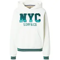 Superdry für Damen. W2012601A Country Club Varsity Sweatshirt beige (S), Lässig, Baumwolle