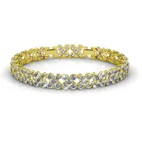 MYC Paris Blumige Armbänder - Gold und Kristall