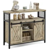 Vasagle Industriekommode STEFANIE, 100x33x80 cm, hellbraun/schwarz