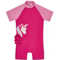 Sterntaler Badehose "Schwimmanzug Einhorn", Kinder, Gr. 80, EURO, rot (purpur), Obermaterial: 82% Polyamid PA. 18% Elasthan EL., Badehosen Badehose
