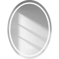 Emke Badspiegel mit Beleuchtung Φ70cm,Beschlagfrei, 3 Farbtemperaturen(3000K-6500K) und dimmbaren