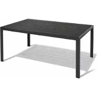 Mojawo Gartentisch Esstisch Aluminium anthrazit / schwarz L150xB90xH74cm