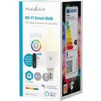 Nedis SmartLife Vollfärbige LED-Lampe - Wi-Fi - E14 - 470 lm - 4.90 W - RGB / Warm bis kühlen weiß - 2700 - 6500 K - Android / IOS - Kerze - 1 Stück