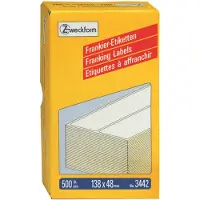 Avery Frankieretiketten 3442, geeignet für Frankiermaschinen, 138 x 48 mm, 1000 Stück/1 Pack, Spezialpapier, weiß