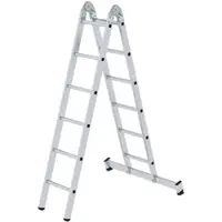 Proregal Klappleiter 2-teilig mit nivello-Traverse 2x6 Sprossen