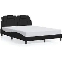 vidaXL Bettgestell "Viana" ohne Matratze Schwarz 140x200 cm Kunstleder