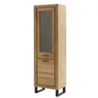 Uno Vitrine Kain , holzfarben , Maße (cm): B: 63 H: 199 T: 40.0