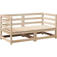 vidaXL 2-tlg. Garten-Sofagarnitur Massivholz Kiefer