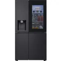 LG InstaView GSXE91EVAD, Freistehend, Amerikanische Tür, Schwarz, 3 Tür(en), Essence Black Steel, Berührung