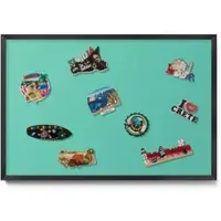 Tulup MAGNETTAFEL 60x40 cm Schwarzer Rahmen Minzgrün