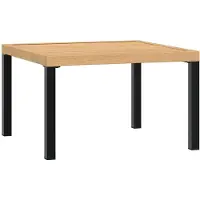 vidaXL Garten-Couchtisch Schwarz 65x65x40 cm Aluminium