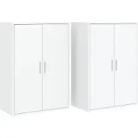 vidaXL Sideboards 2 Stk. Weiß 60x31x84 cm Holzwerkstoff