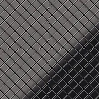 ALLOY Mosaik Fliese Massiv Metall Titan Hochglanz Dunkelgrau 1,6mm Diamond-ti-sm 1 Paket mit 10 Matten 0,91 m2 Grau