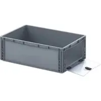 Auer Signalgeraete Eurobox EG SKS 64/22 HG, grau, mit Acrylglas-Sichtklappe, mit Entnahmeöffnung, geschlossene Griffe, 60 x 40 x 22cm