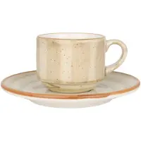 Bonna Aura Terrain - Espressotassen und Untertasse - 80 cc - Porcelain - 6er set