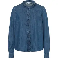 More & more feminine Rüschen-Jeansbluse in denim | Gr.: 44