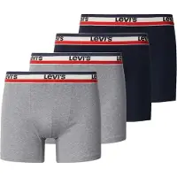 Levi's Herren Boxer-Shorts, 4er Pack - Sportswear Logo Boxer Brief 4P, Cotton Stretch, ECOM