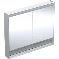 Geberit ONE Spiegelschrank mit ComfortLight, 2 Türen, Aufputzmontage, mit Nische, 105x90x15cm, 505.