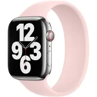 Apple Silikon Solo Loop für Watch | 38/40/41/42 mm - Größe 8 - Chalk Pink