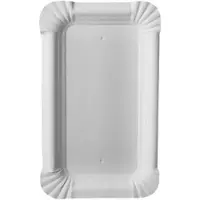 Papstar Teller, Pappe "pure" eckig 11 cm x 17,5 cm weiß 1000 Stück
