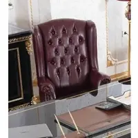 Casa Padrino Luxus Barock Leder Bürostuhl Bordeauxrot / Schwarz / Gold - Höhenverstellbarer Echttleder Schreibtischstuhl - Luxus Büro Möbel im Barockstil - Barock Möbel - Barock Einrichtung
