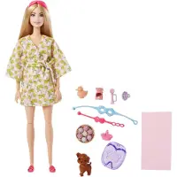 Barbie -Puppe mit Hündchen, Selbstfürsorge-Serie, Spa, Fitness-Training und Wandern, Modepuppe, Weiblich, 3 Jahr(e), Mädchen, 298 mm, Mehrfarbig