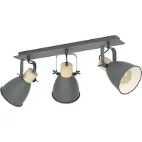 Eglo COSWARTH Spot - L67 x B14 x H24cm - anthrazit, creme-weiß, braun - 3X40W exkl. - IP20
