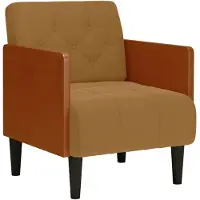 vidaXL Sessel mit Armlehnen Braun 55 cm Samt