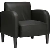 vidaXL Sessel mit Armlehnen Schwarz 54 cm Kunstleder