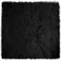 vidaXL Kunstschaffell Teppich Tafalla Schwarz 240 x 240 cm Polyester