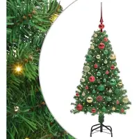 vidaXL Künstlicher Weihnachtsbaum mit 150 LEDs mit Ständer Grün 120 cm