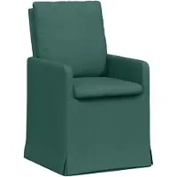 vidaXL Esszimmerstühle 2 Stk. Stoff Dunkelgrün 57 x 67 x 98 cm