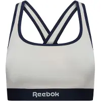 Reebok Bustier "JALA", Damen, Gr. S (36), N-Gr, alabaster, Obermaterial: 95% Baumwolle, 5% Elasthan, unifarben, BHs Bustier, breite Träger, ohne Bügel, atmungsaktiv, mit Logo, Baumwollmix