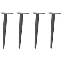 vidaXL Couchtischbeine Konische Form 4 Stk. Anthrazit 30-31 cm Stahl